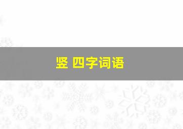 竖 四字词语